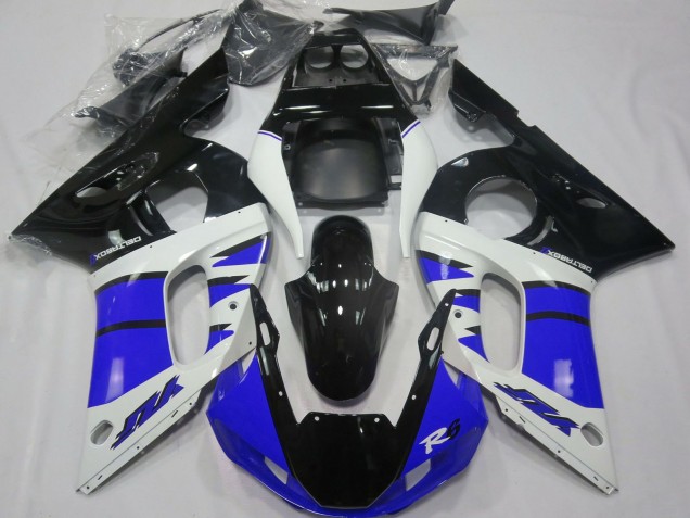 Discount 1998-2002 White Blue Glossy Black Yamaha R6 Motorcycle Fairings Canada