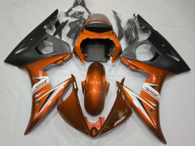 Discount 2003-2004 Orange White Matte Black Yamaha R6 Motorcycle Fairings Canada