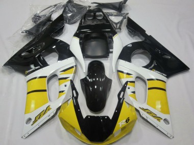 Discount 1998-2002 Yellow White Glossy Black Yamaha R6 Motorcycle Fairings Canada