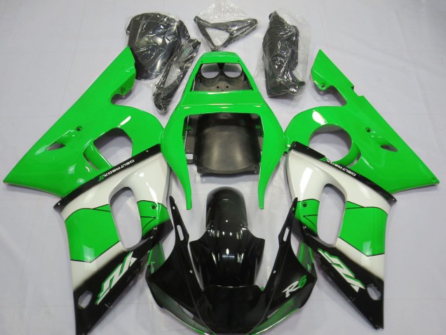 Discount 1998-2002 Green White Glossy Black Yamaha R6 Motorcycle Fairing Canada