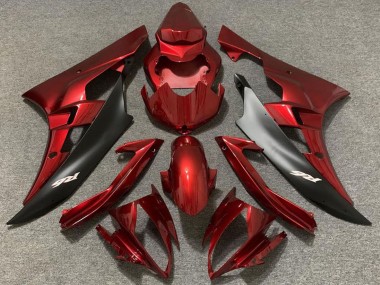 Discount 2006-2007 Red Matte Black Yamaha R6 Motorcycle Fairings Canada
