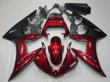 Discount 2005 Dark Red Matte Black Yamaha R6 Motorcycle Fairings Canada