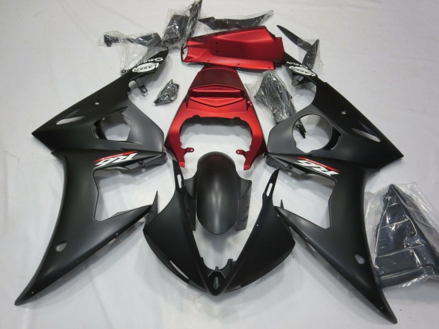 Discount 2003-2004 Red Matte Black Yamaha R6 Motorcycle Fairings Canada