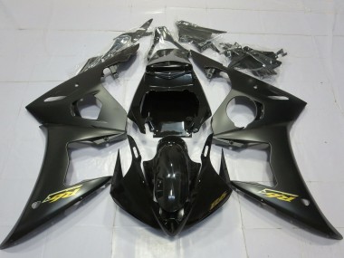 Discount 2003-2004 Glossy Black Matte Black Gold Decals Yamaha R6 Motorcycle Fairings Canada