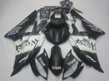Discount 2006-2007 Matte Black White West Michelin Yamaha R6 Motorcycle Fairings Canada