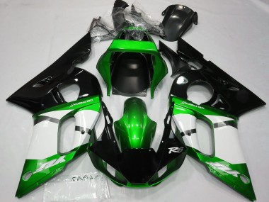 Discount 1998-2002 Green White Glossy Black Yamaha R6 Motorcycle Fairings Canada