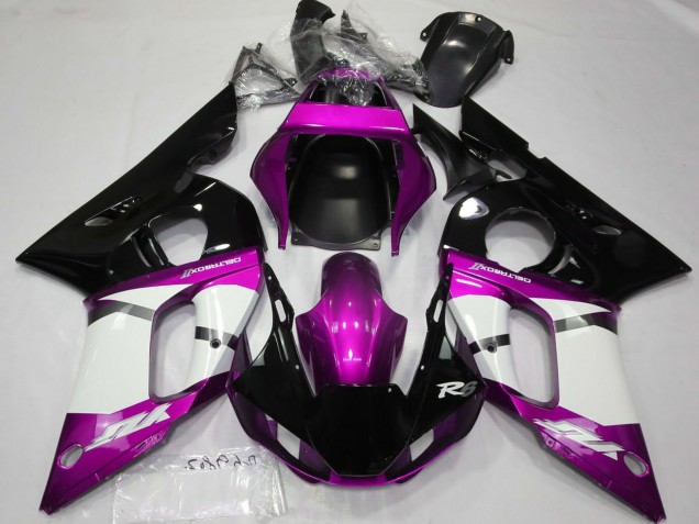 Discount 1998-2002 Purple White Glossy Black Yamaha R6 Motorcycle Fairings Canada