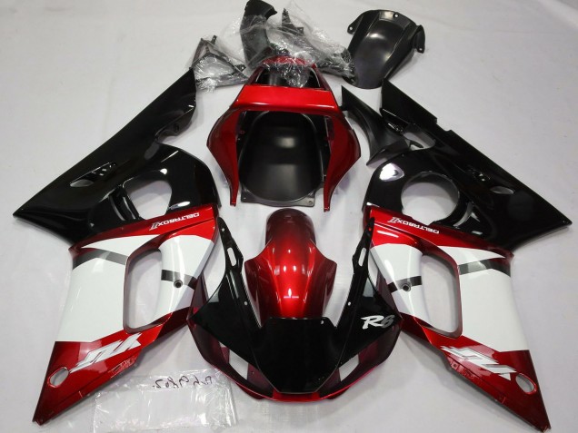Discount 1998-2002 Red White Glossy Black Yamaha R6 Motorcycle Fairing Canada