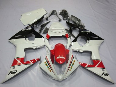 Discount 2005 White Red Glossy Black Motul Yamaha R6 Motorcycle Fairings Canada