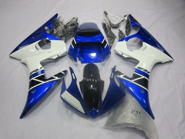 Discount 2005 Blue White Glossy Black Yamaha R6 Motorcycle Fairings Canada