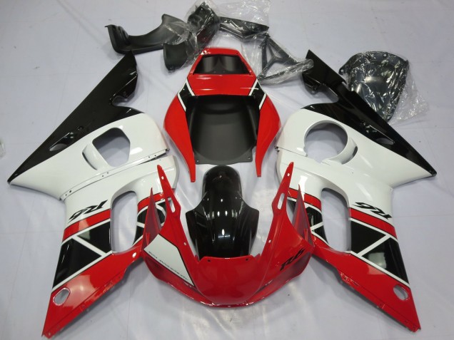 Discount 1998-2002 Red White Glossy Black OEM Style Yamaha R6 Motorcycle Fairings Canada