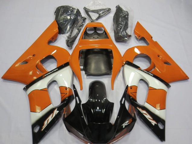 Discount 1998-2002 Orange White Glossy Black Yamaha R6 Motorcycle Fairings Canada