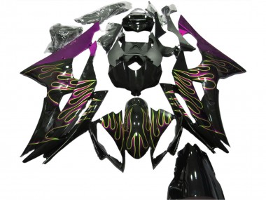 Discount 2008-2016 Purple Glossy Black Gold Flame Yamaha R6 Motorcycle Fairings Canada