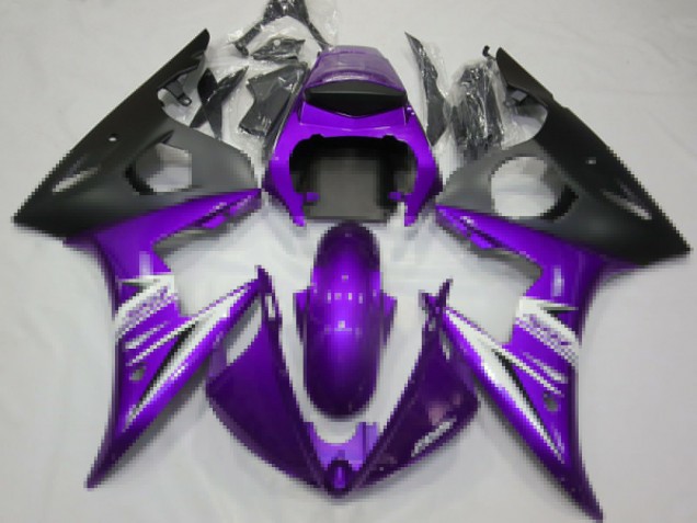 Discount 2003-2004 Purple White Matte Black Yamaha R6 Motorcycle Fairings Canada