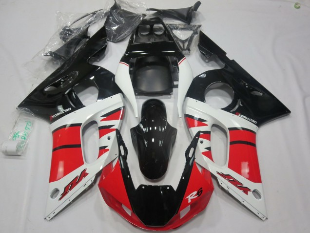 Discount 1998-2002 White Red Glossy Black Yamaha R6 Motorcycle Fairings Canada
