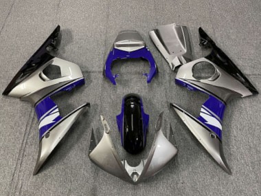 Discount 2003-2004 Silver Blue Glossy Black Yamaha R6 Motorcycle Fairings Canada