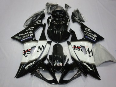 Discount 2008-2016 Glossy Black White West Michelin Yamaha R6 Motorcycle Fairings Canada