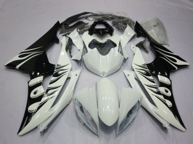 Discount 2008-2016 White Glossy Black Flame Yamaha R6 Motorcycle Fairings Canada