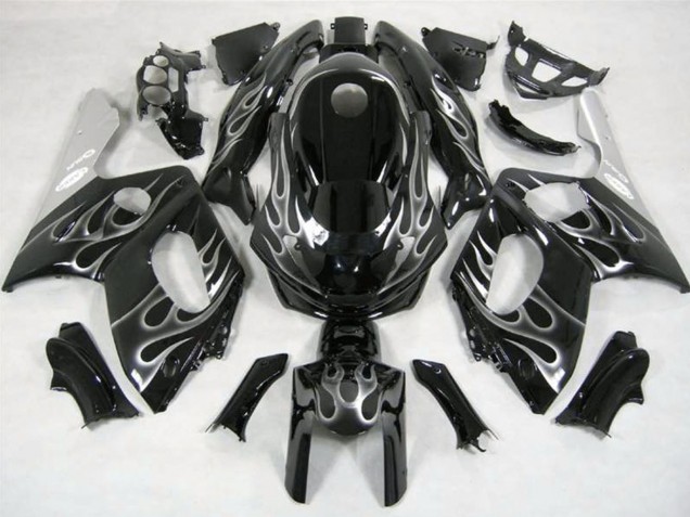 Discount 1996-2007 Glossy Black Silver Flame Yamaha YZF600 Motorcycle Fairings Canada