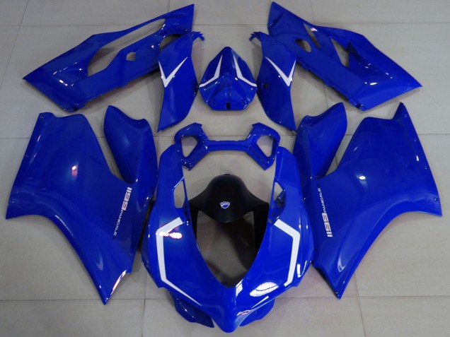 Discount 2011-2014 Glossy Blue White Ducati 1199 Motorcycle Fairings Canada