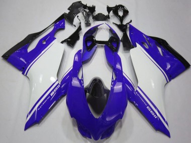 Discount 2011-2014 Glossy Blue White Black Ducati 1199 Motorcycle Fairings Canada