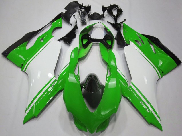 Discount 2011-2014 Glossy Green White Black Ducati 1199 Motorcycle Fairings Canada
