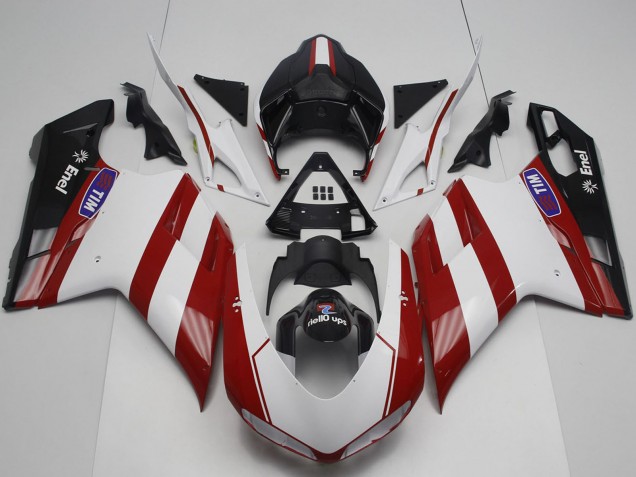 Discount 2007-2014 White Red Glossy Black Ducati 848 1098 1198 Motorcycle Fairing Canada