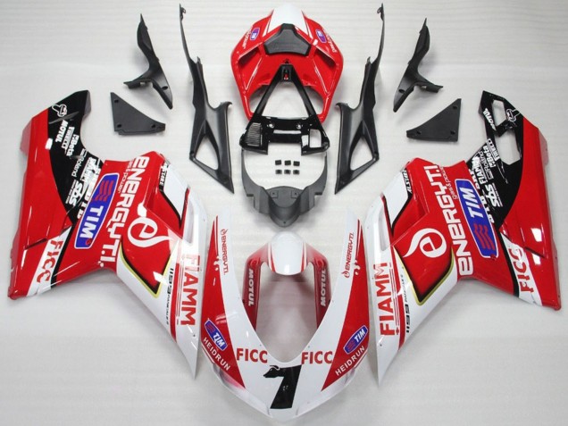 Discount 2007-2014 White Red Blue Glossy Black Ficc Fiamm 7 Ducati 848 1098 1198 Motorcycle Fairings Canada