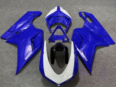 Discount 2007-2014 Glossy Blue White Ducati 1198 Motorcycle Fairings Canada