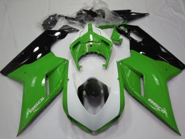 Discount 2007-2014 Green Black White Ducati 1098 Motorcycle Fairings Canada