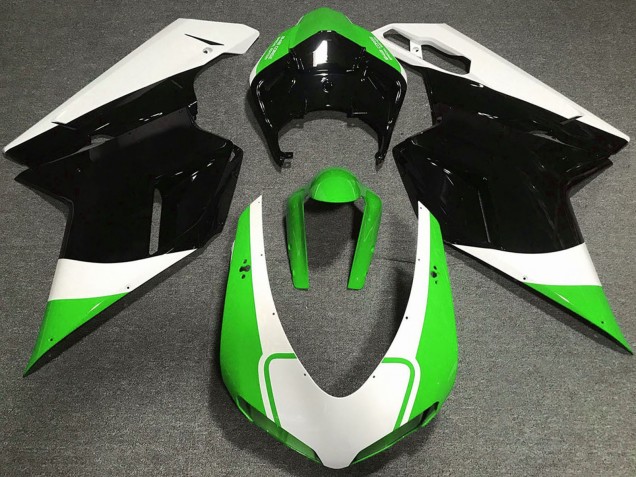 Discount 2007-2014 White Green Glossy Black Ducati 848 1098 1198 Motorcycle Fairings Canada