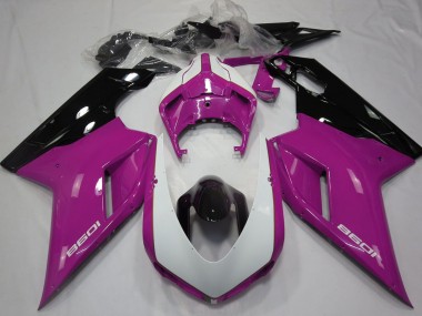 Discount 2007-2014 Pink White Glossy Black Ducati 1098 Motorcycle Fairings Canada