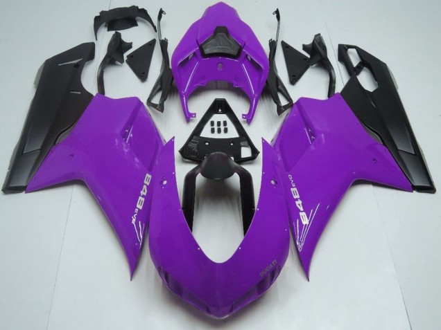 Discount 2007-2014 Purple Matte Black Ducati 848 Motorcycle Fairings Canada