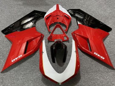 Discount 2007-2014 White Red Glossy Black Ducati 848 Motorcycle Fairings Canada
