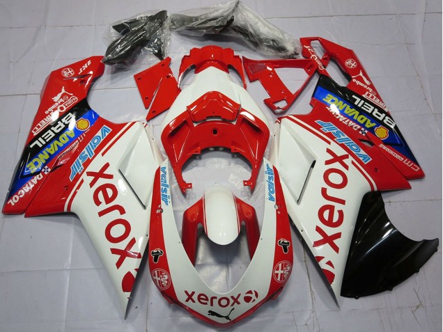Discount 2007-2014 White Red Blue Glossy Black Valsir Xerox Ducati 848 1098 1198 Motorcycle Fairings Canada