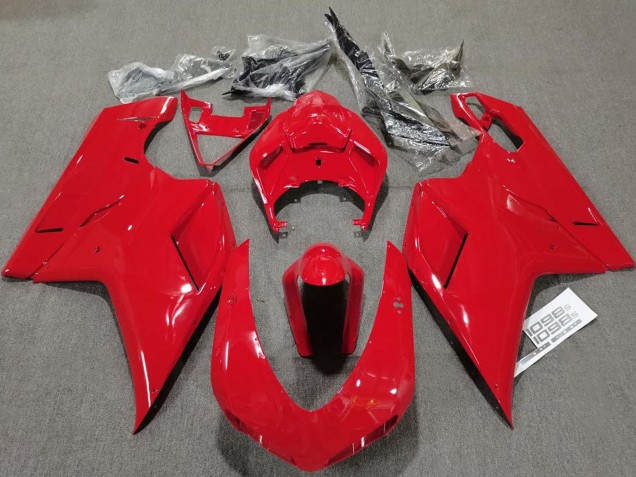 Discount 2007-2014 Glossy Red Plain Ducati 848 1098 1198 Motorcycle Fairings Canada