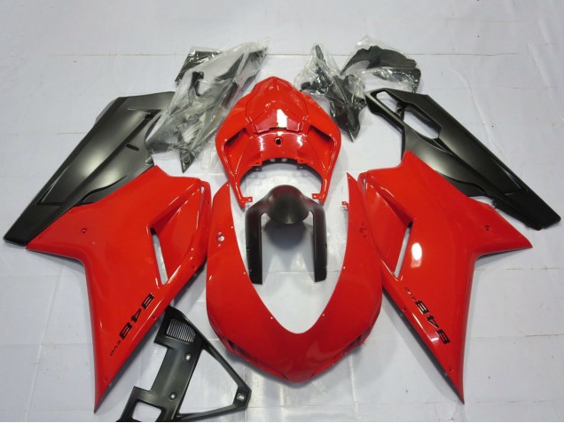 Discount 2007-2014 Red Matte Black Ducati 848 Motorcycle Fairings Canada