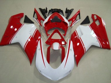 Discount 2007-2014 White Red Ducati 848 1098 1198 Motorcycle Fairings Canada