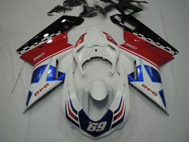 Discount 2007-2014 White Red Blue Glossy Black Corse 69 Ducati 848 Motorcycle Fairings Canada