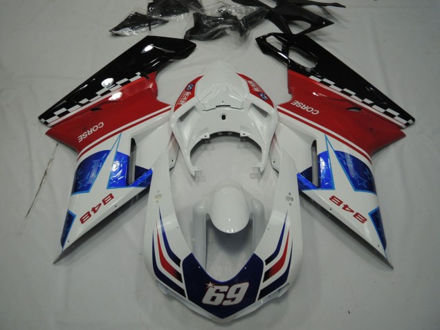 Discount 2007-2014 White Red Blue Glossy Black Corse 69 Ducati 848 Motorcycle Fairings Canada