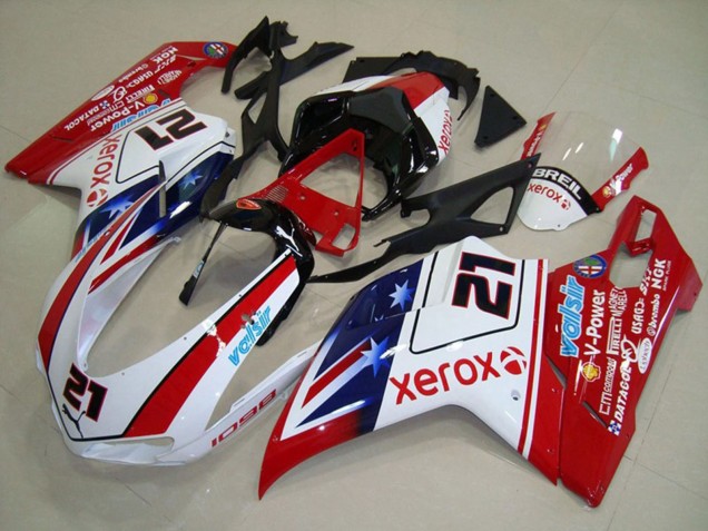 Discount 2007-2014 White Red Black Blue Star Xerox 21 Ducati 1098 Motorcycle Fairings Canada