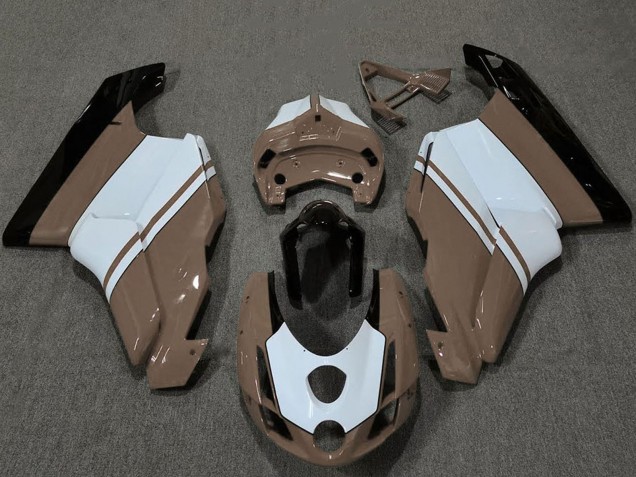 Discount 2003-2004 White Brown Glossy Black Ducati 749 999 Motorcycle Fairings Canada