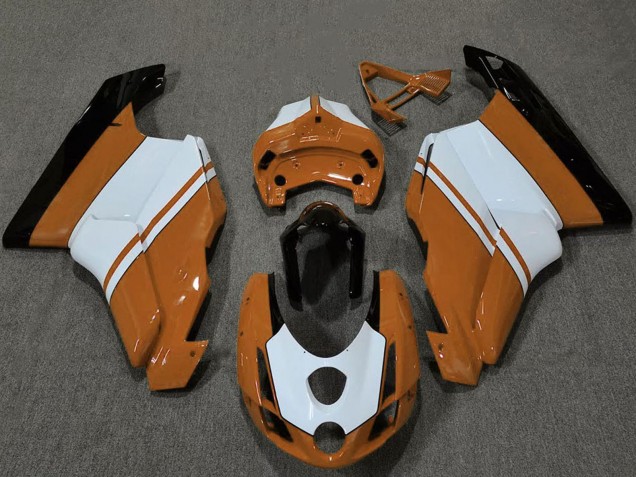 Discount 2003-2004 White Orange Glossy Black Ducati 749 999 Motorcycle Fairings Canada