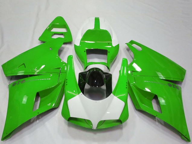 Discount 1993-2005 Green White Glossy Black Performance Ducati 916 Motorcycle Fairings Canada