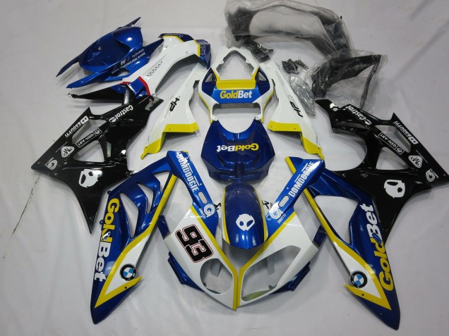 Discount 2009-2014 White Yellow Blue Glossy Black GoldBet 93 BMW S1000RR Motorcycle Fairings Canada
