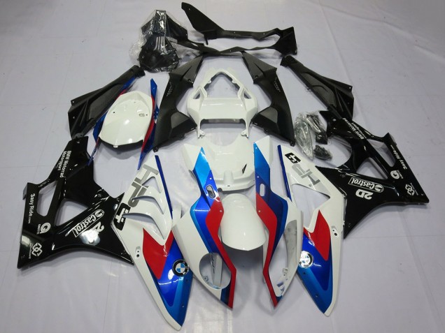 Discount 2009-2014 White Red Blue Glossy Black Castrol OEM Style BMW S1000RR Motorcycle Fairings Canada