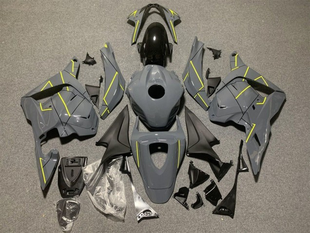 Discount 2009-2012 Dark Nardo Grey Yellow Honda CBR600RR Motorcycle Fairings Canada
