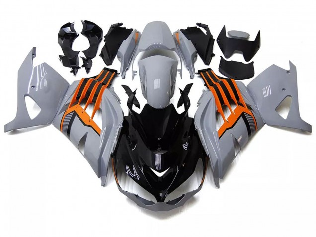 Discount 2012-2024 Nardo Grey Orange Black Kawasaki ZX14R ZZR1400 Motorcycle Fairings Canada