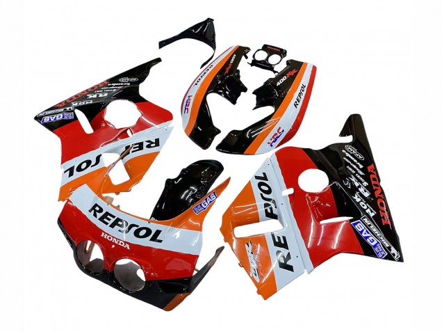 Discount 1987-1989 Orange White Red Glossy Black Repsol HRC Honda CBR400RR NC23 Motorcycle Fairings Canada