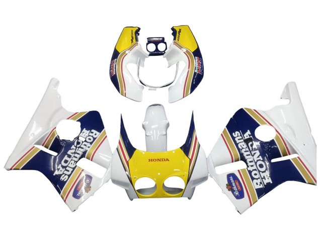 Discount 1987-1989 White Yellow Blue Rothmans Honda CBR400RR NC23 Motorcycle Fairings Canada